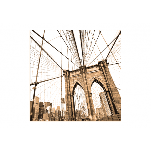 Obraz na plátně - Manhattan Bridge - čtverec